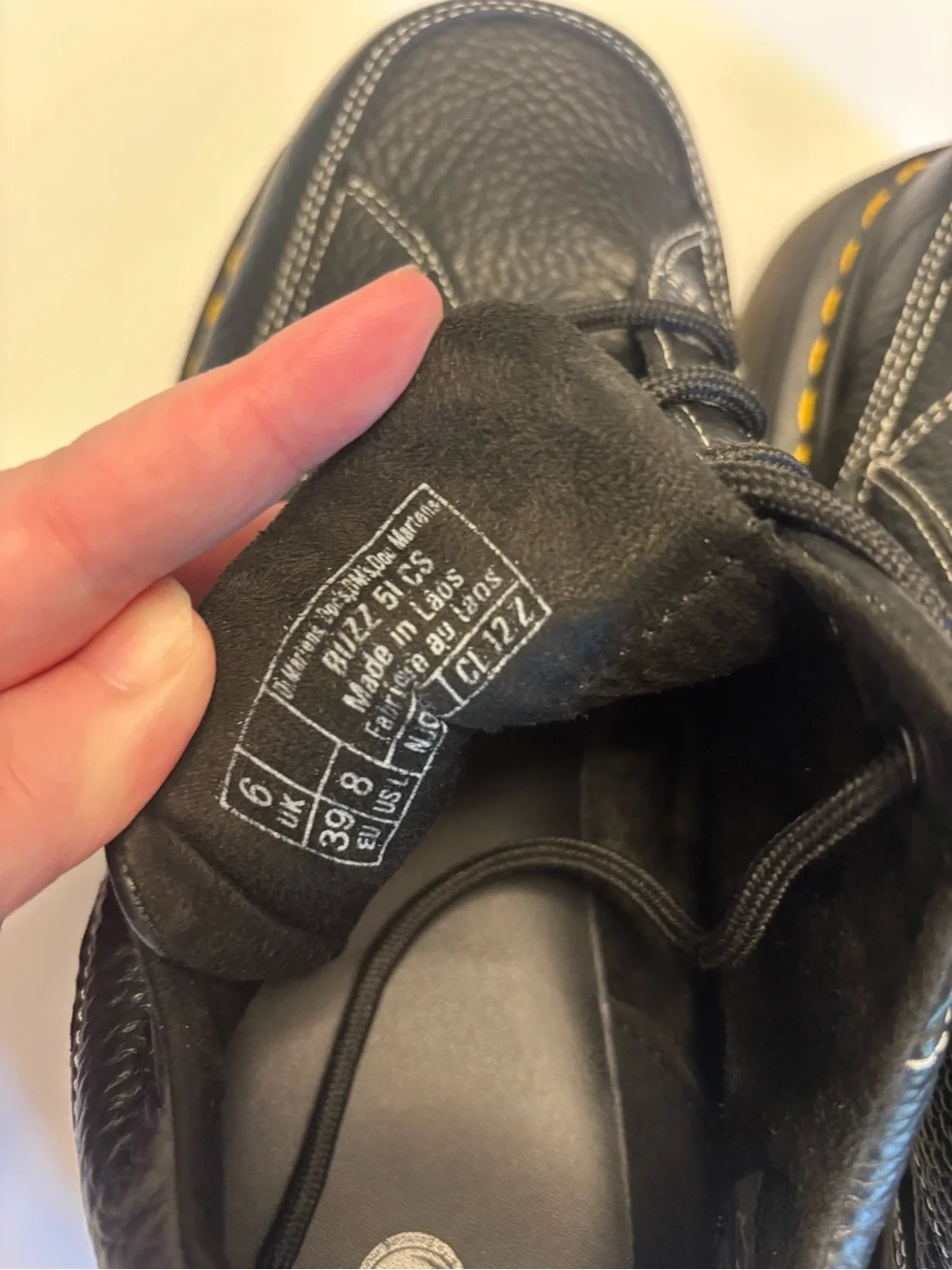 Dr. Martens Buzz 5-Eye Leather Shoes Black Platform